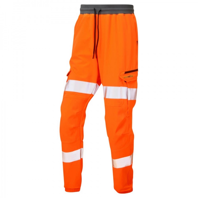 Leo Workwear JT01-O Hawkridge Class 1 EcoViz Hi Viz Jogging Trouser Orange